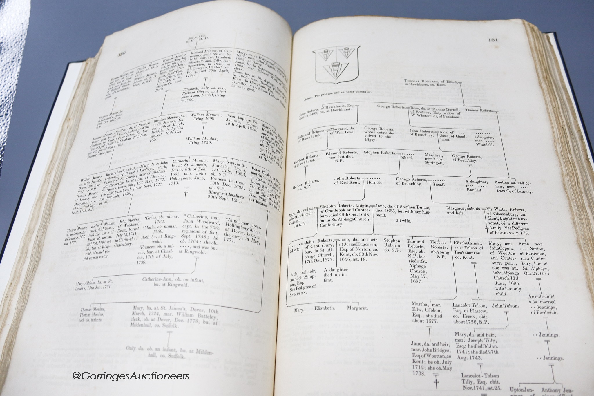 Berry, William - County Genealogies: Pedigrees of the Families in the County of Kent, folio, rebound, London, 1830 and St. Andrews Church, Edinburgh [The Bannatyne Club] - Liber Cartarum Prioratus Sancti Andree in Scotia